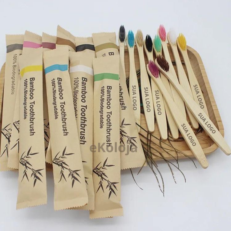 Escova de Dentes de Bambu Personalizaveis (100 pcs) - eKoloja