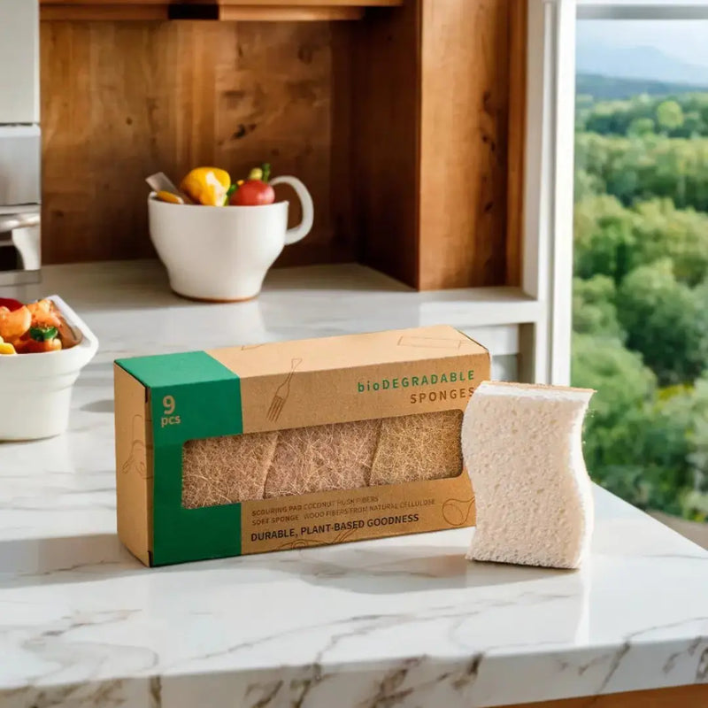 18 Esponjas de Cozinha Natural e Ecológica (dura 18 meses)