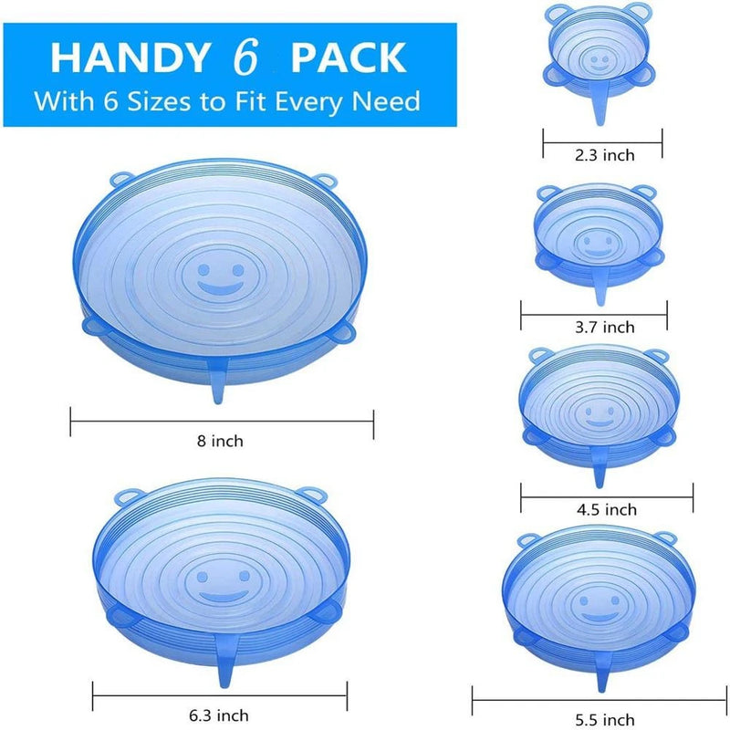 Kit de 6 Tampas de Silicone Universal - eKoloja