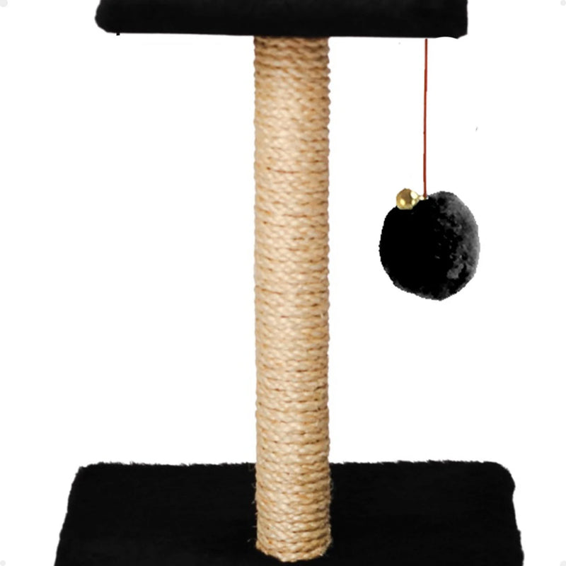 Poste Arranhador para Gatos com Sisal e Brinquedo de Pompom - eKoloja