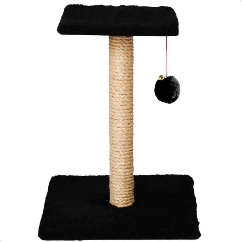 Poste Arranhador para Gatos com Sisal e Brinquedo de Pompom - eKoloja