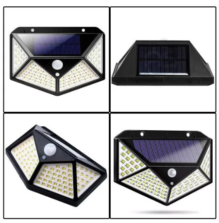 Luminária Solar de Parede Lumimax com 100 LEDs e Sensor de Movimento - eKoloja