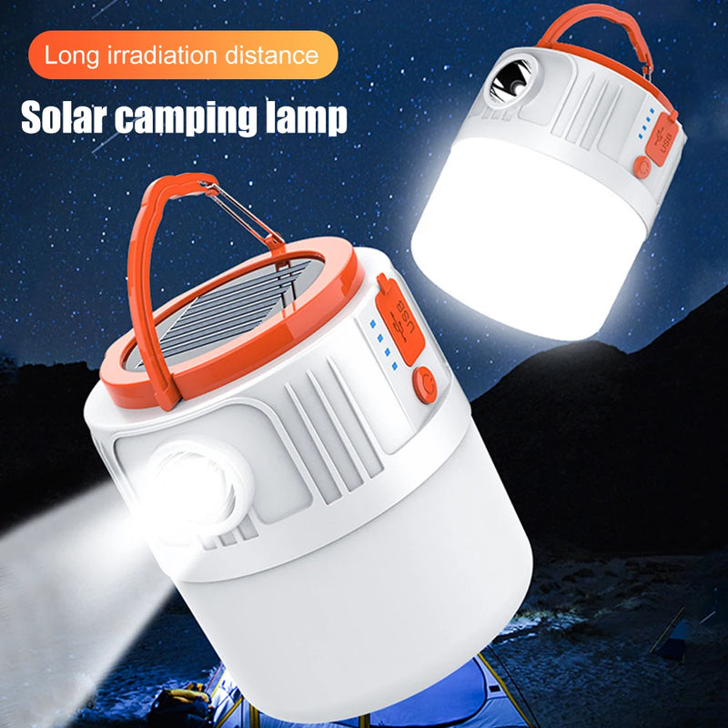 Lanterna de Acampamento Solar Recarregável USB 8000Ah 1200Ah 1600Ah - eKoloja