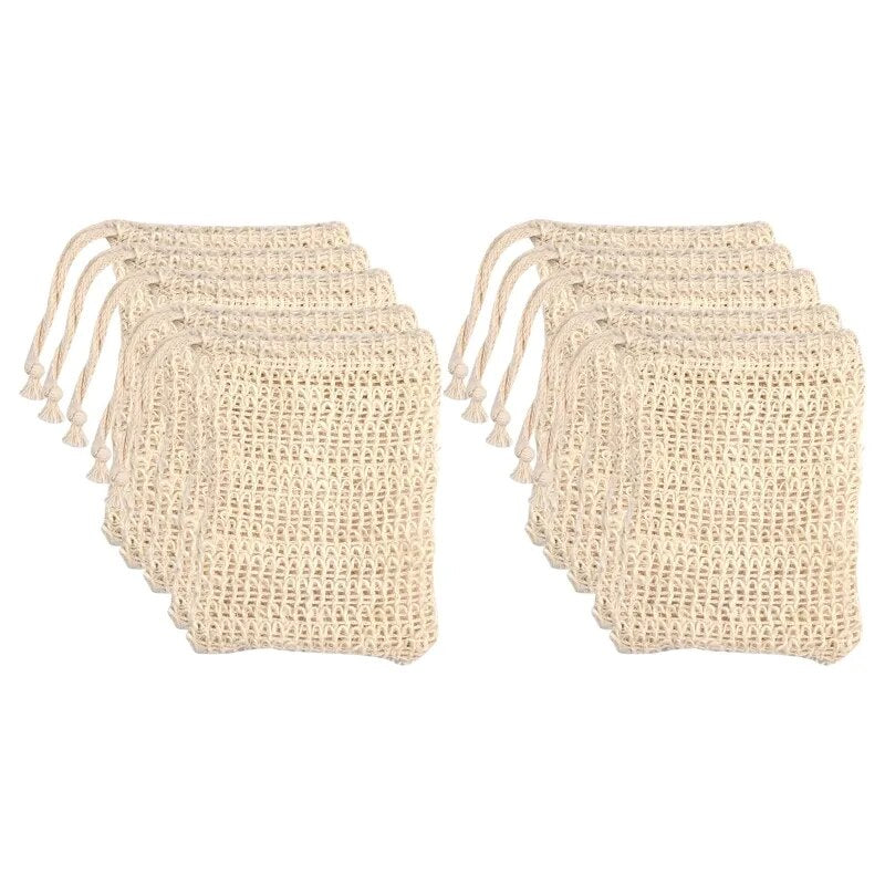 eKoSaver - Sacos de Sisal para Sabão em Barra (Conjunto de 10) - eKoloja