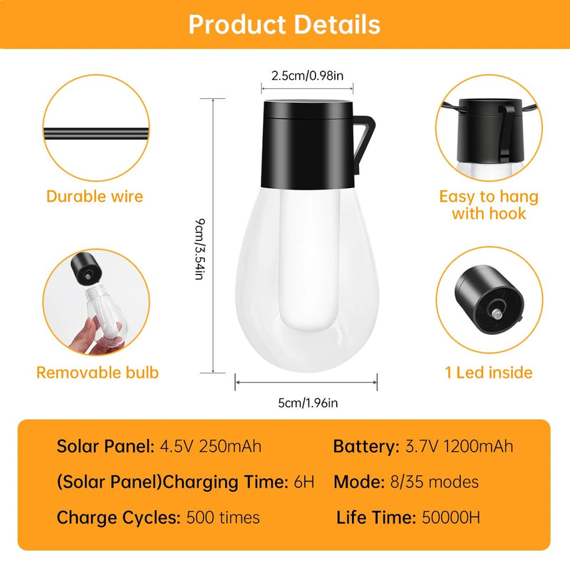 Luzes de Fio Solar para Ambientes Externos - eKoloja