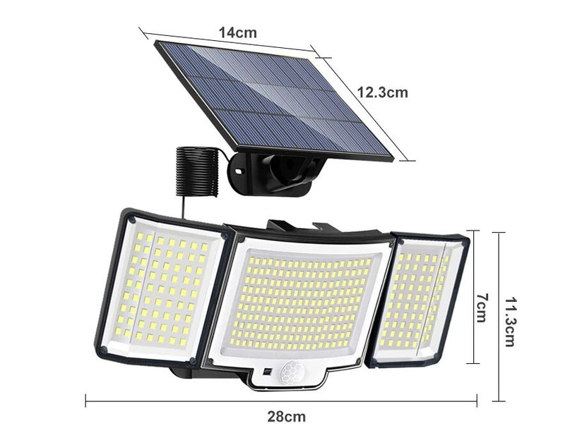 Lâmpada Solar Exterior com Sensor de Movimento 1 pcs 2 pcs - eKoloja