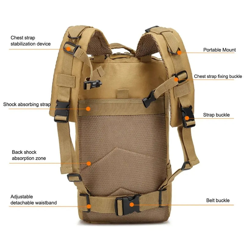 Mochila Tática Militar Camuflada - eKoloja