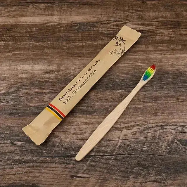 100 Escovas de Dentes de Bambu – Cerdas Macias - PERSONALIZÁVEIS