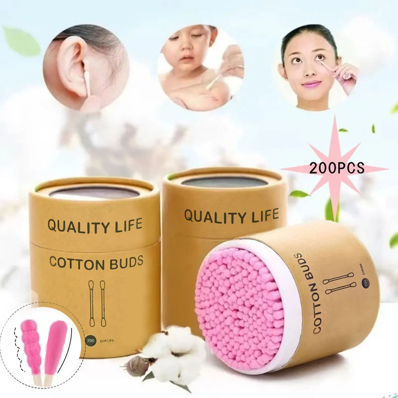 Cotonetes de Bambu com Dupla Ponta – 200 Unidades