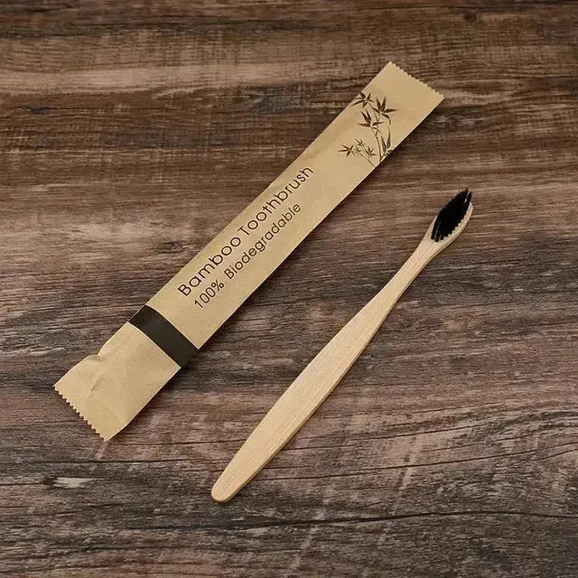 100 Escovas de Dentes de Bambu – Cerdas Macias - PERSONALIZÁVEIS