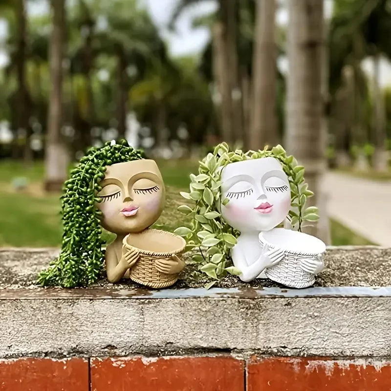 Vaso de Flores com Rosto de Menina - eKoloja