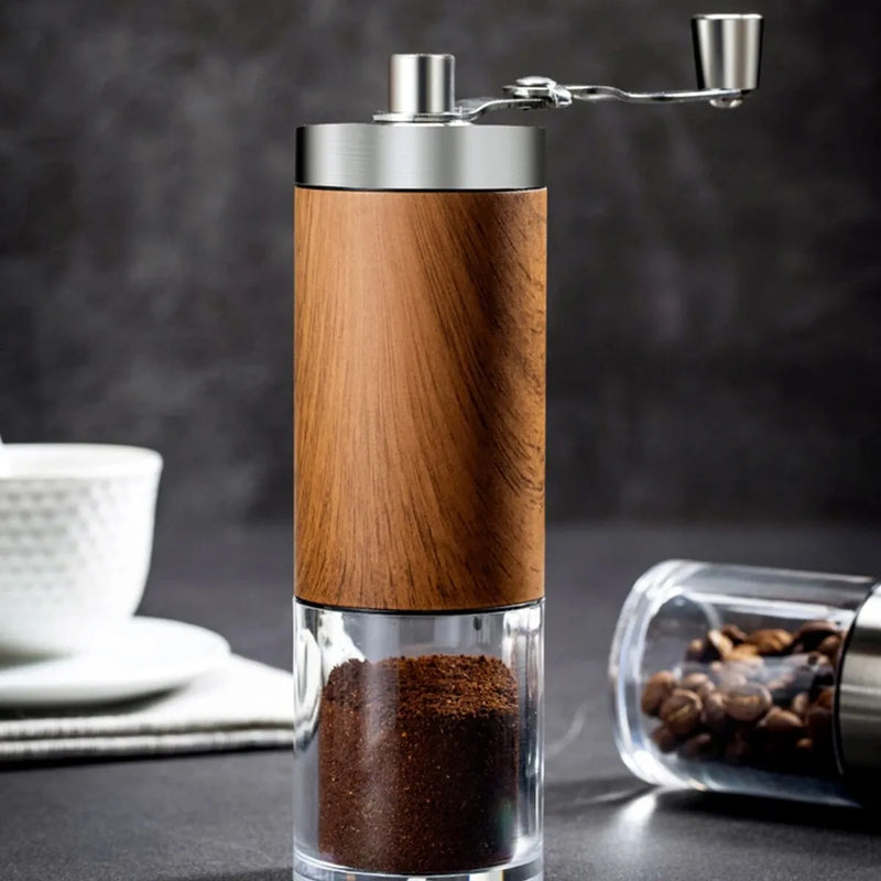 eKoGrind - Moedor de Café Portátil de Aço Inoxidável com Design de Madeira - eKoloja