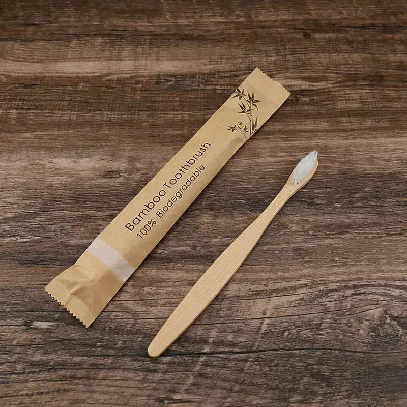 100 Escovas de Dentes de Bambu – Cerdas Macias - PERSONALIZÁVEIS