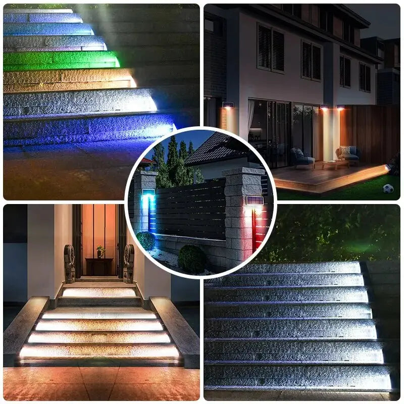 Led Solar Ecológico triangular para degraus de escadaria 2 pcs 6 pcs - eKoloja