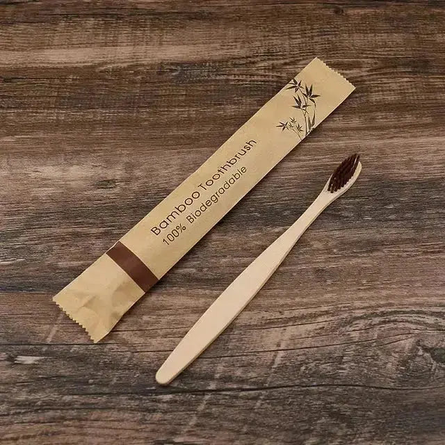 100 Escovas de Dentes de Bambu – Cerdas Macias - PERSONALIZÁVEIS