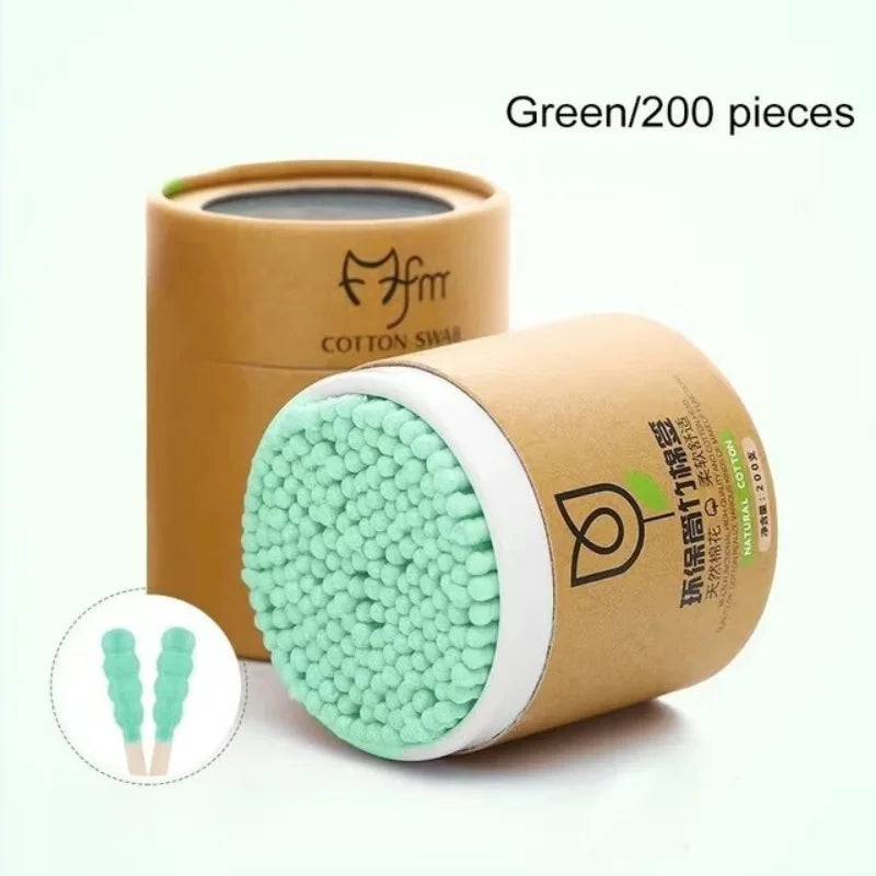 Cotonetes de Bambu com Dupla Ponta – 200 Unidades