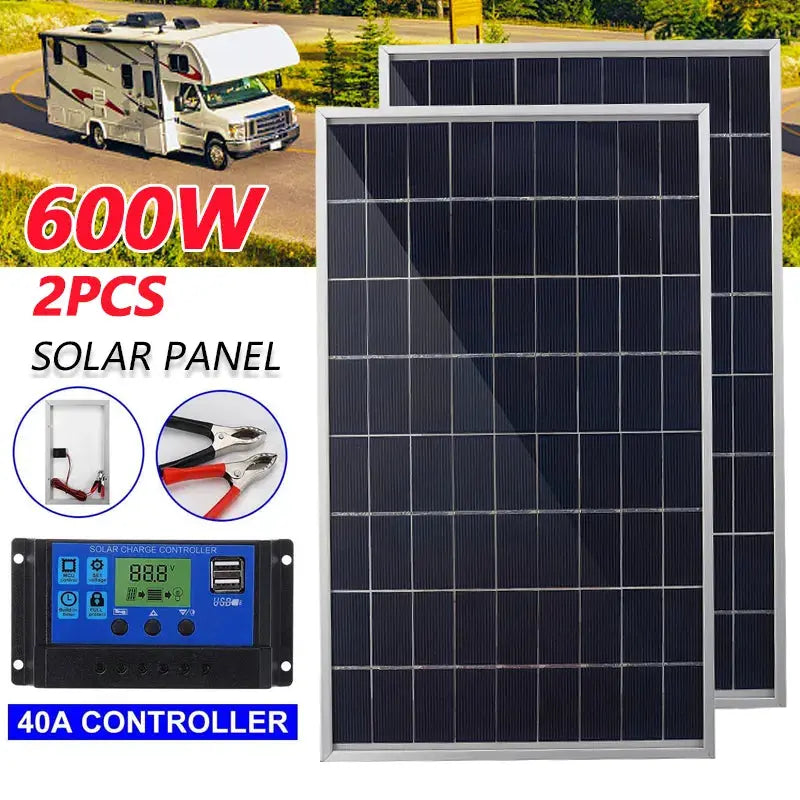 Kit Painel Solar 12V (300W - 600W) - eKoloja