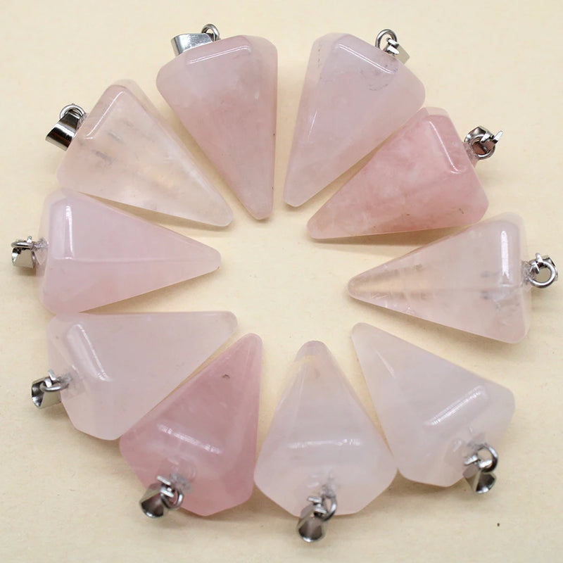  Pedra Natural Reiki (Pendente de Divinação) (Kit 24pcs)