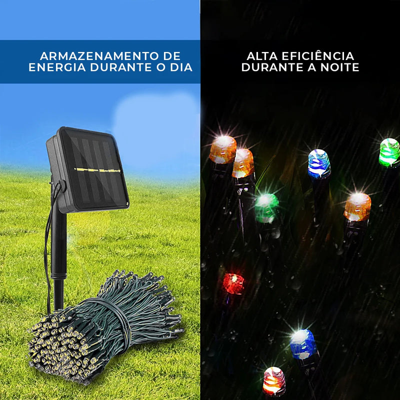 Luzes de Corda Solar LED para Exterior - eKoloja