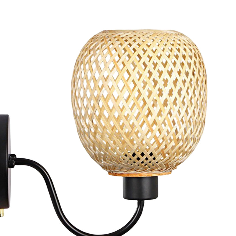 Luminárias de Parede com Cúpula de Rattan e Bambu - eKoloja