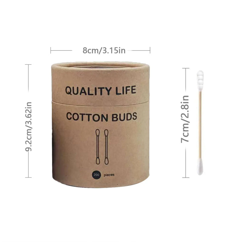 Cotonetes de Bambu com Dupla Ponta – 200 Unidades