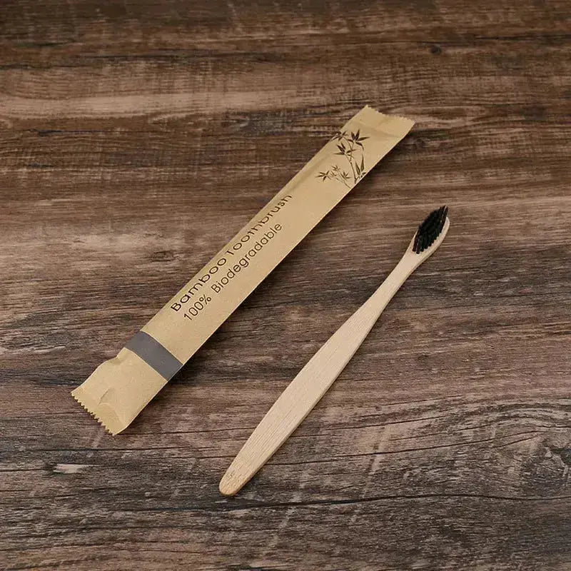 100 Escovas de Dentes de Bambu – Cerdas Macias - PERSONALIZÁVEIS