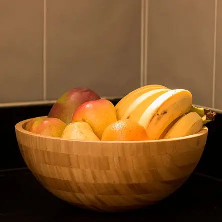 Bowl de Salada Tijela de Salada Fruteira em Bambu 28 CM