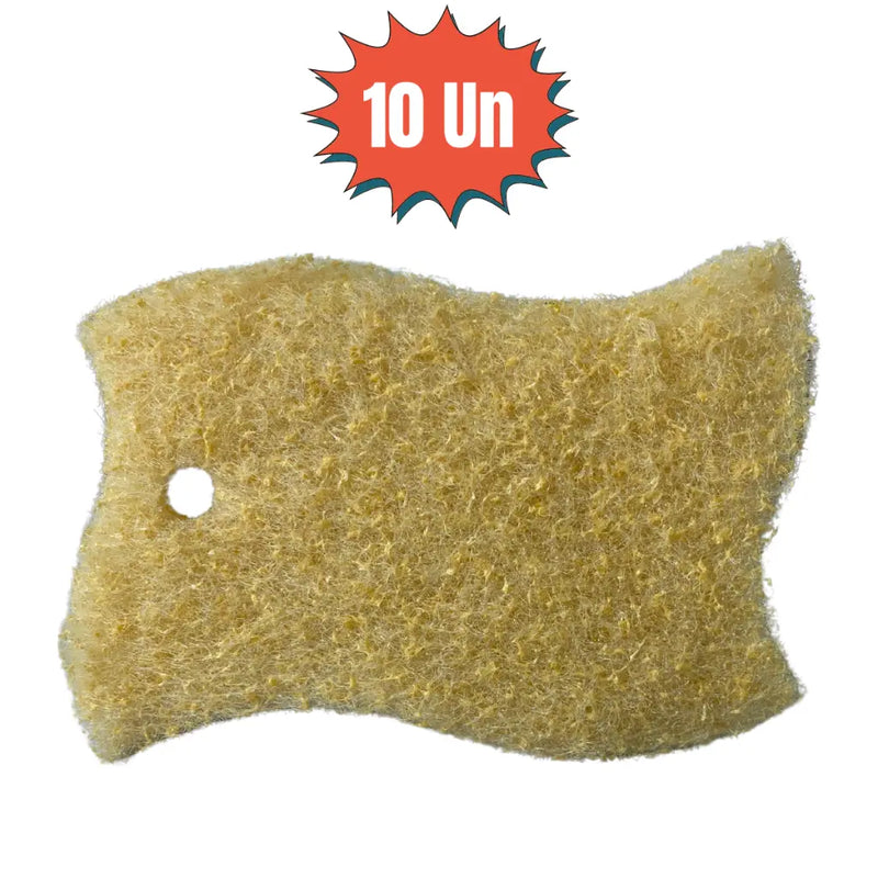 Kit 10 Buchas Esponjas Multiuso Tipo Vegetal de Banho Esfoliante para Pele Sensível e Limpeza Corporal