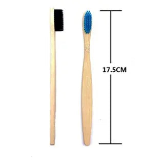 Kit Escovas de Bambu Ecológicas Natural Macias Com Cores Sortidas