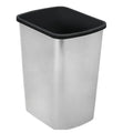 Lixeira Cesto Inox Metalizado 09 Litros Com Tampa Click Label Vermelho Rose Gold Banheiro Cozinha