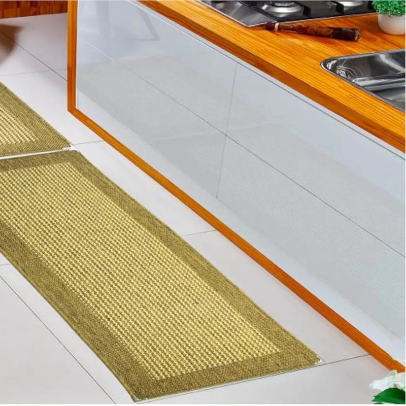 Tapete Passadeira de Cozinha Antiderrapante Sisal 1,50m x 0,50m – Estilo, Conforto e Segurança