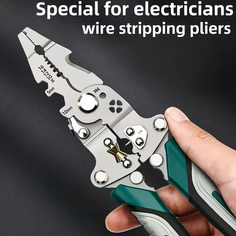 18 em 1 Alicate Automático Dobrável Decapador Crimpador Eletricista Descacador Fios Decapador