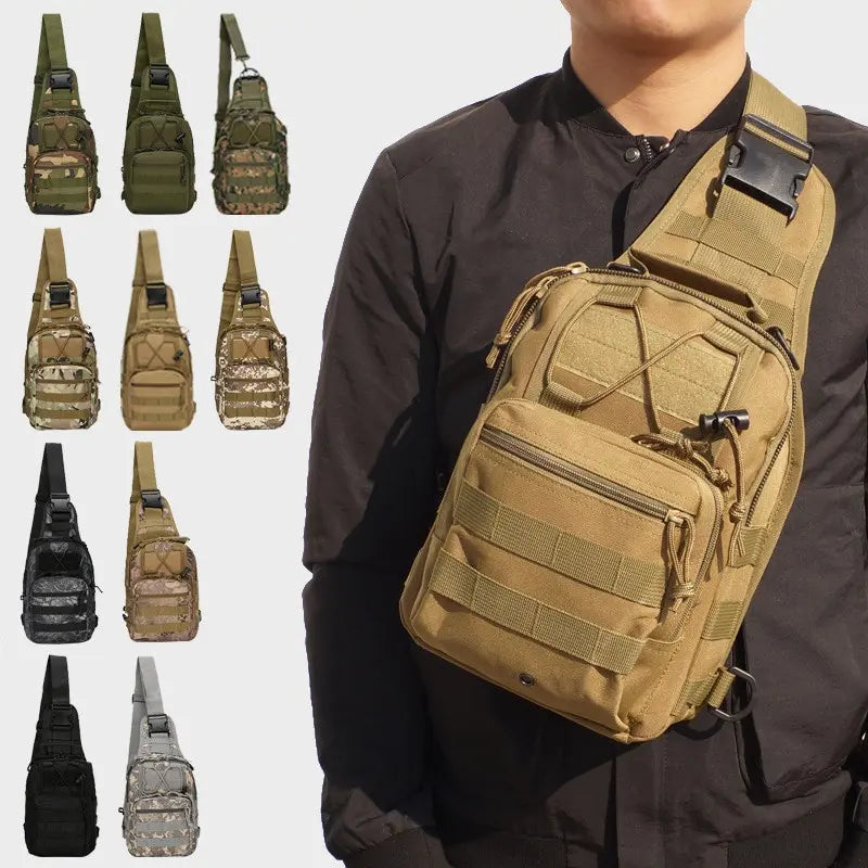 Bolsa Tática Transversal Impermeável Peito E Ombro Masculina Feminina Sling Sport