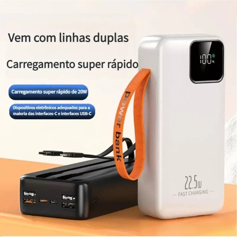 Carregador Portátil Bateria Power Bank 80000mah / 50000mah Turbo 22.5W